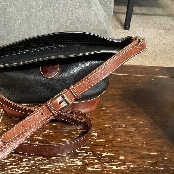 Vintage Green Hills black and brown leather bucket purse - Picture 5 of 15